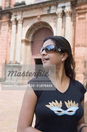 Close-up of a young woman, Goa, India