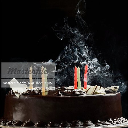 Close-up of a chocolate cake