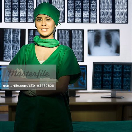 Portrait of a female surgeon smiling