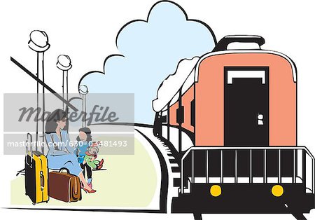 free train depot clipart