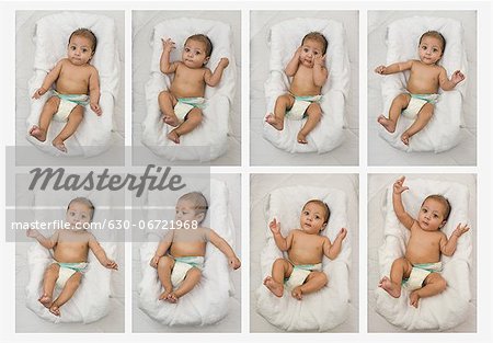 Multiple images of a baby boy