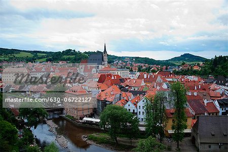 Buildings in a city, Cesky Krumlov, South Bohemian Region, Czech Republic