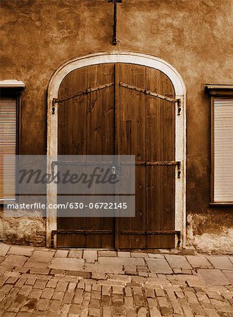 Facade of a building, Cesky Krumlov, South Bohemian Region, Czech Republic