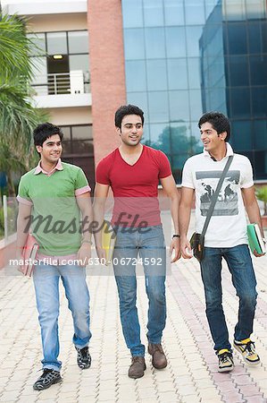 University students walking in university campus