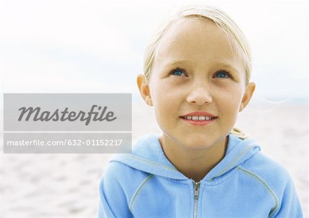 Little girl on beach, portrait
