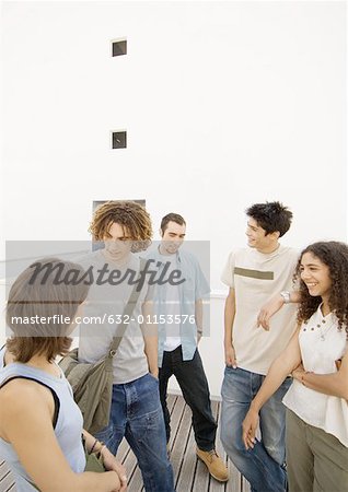 Group of students standing around