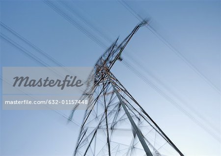 Electric pylon, low angle view