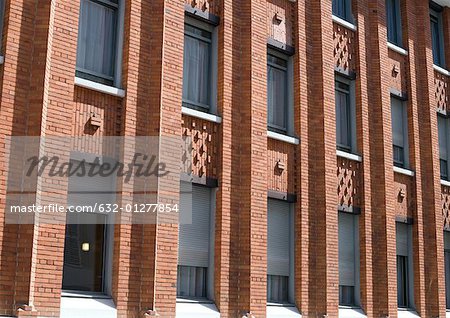 Apartment building made of red brick