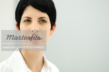 Woman looking away, portrait