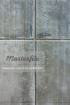 Detail of grooved concrete wall