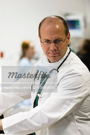 Doctor busy at work