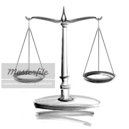 Premium Vector  Scales for weighing libra justice hand drawn