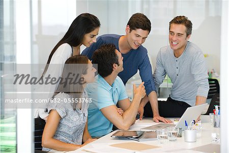 Business associates in casual meeting
