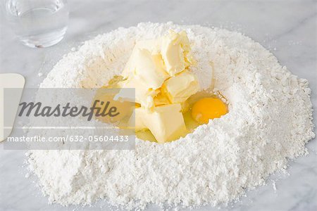 Flour, butter, and eggs