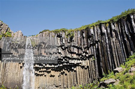 Svartifoss waterfall and basalt columns, Skaftafell National Park, Iceland