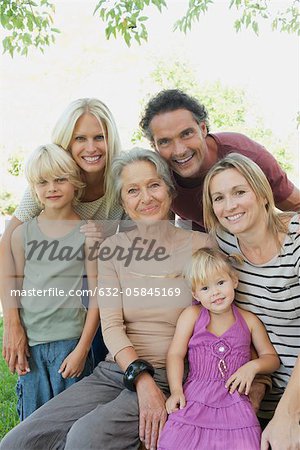 Multi-generation family, portrait