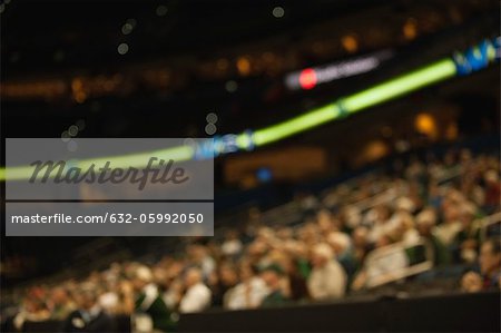 Audience in stadium, defocused