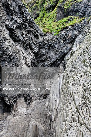 Close-up of basalt column, Iceland