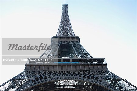 France, Paris, Eiffel Tower, low angle view