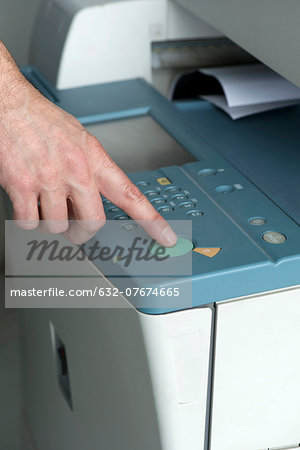 Using photocopier, close-up