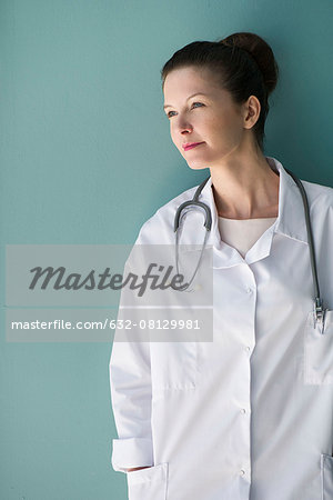 Doctor looking away in thought, portrait