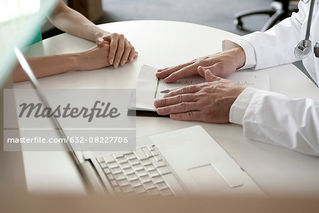 Doctor presenting test results to patient