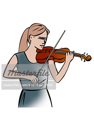 Illustration of a female violinist