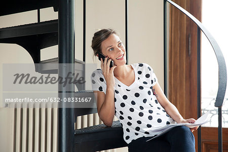 Woman taking phone call on cell phone