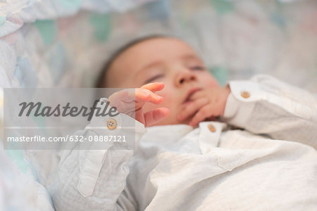 Baby sleeping in crib