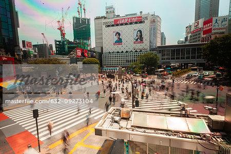 Crowd of pedestrians on Shibuya crossing Crowd of pedestrians on Shibuya crossing