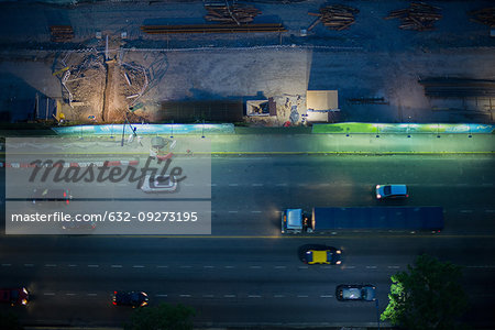 Aerial view of street Aerial view of street
