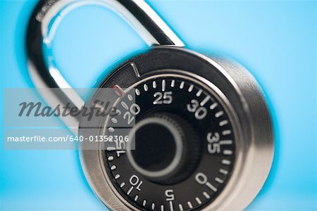 Close-up of a combination lock