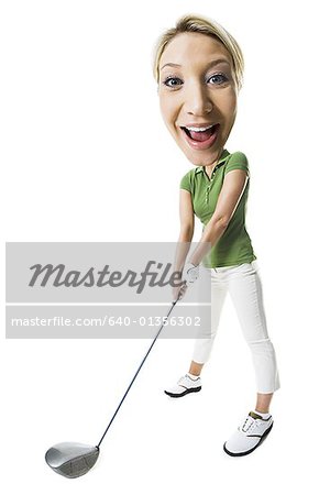 Female golfer