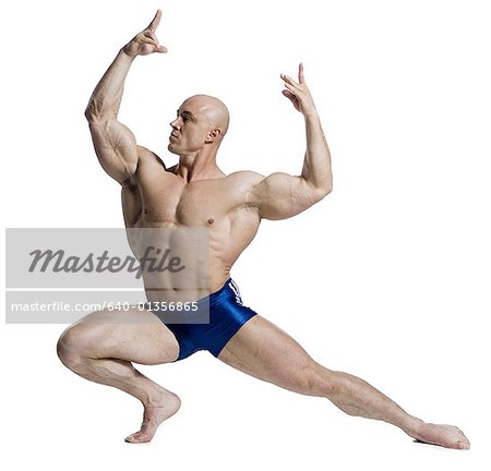 Male bodybuilder posing