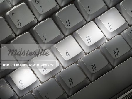 Keyboard with SHARE highlighted