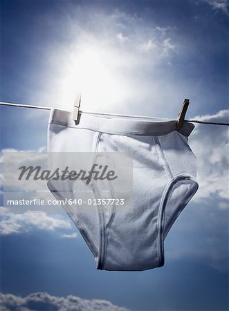 Close-up of a mens underwear hanging on a clothesline - Stock Photo -  Masterfile - Premium Royalty-Free, Code: 640-01357723