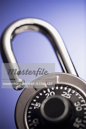 Close-up of a combination lock