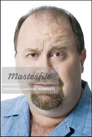 Portrait of a mature man looking worried