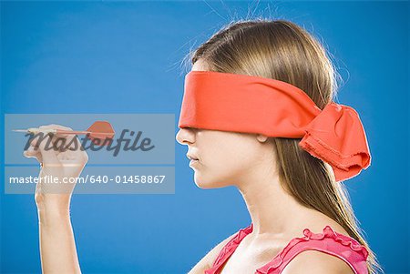 woman blindfolded, Stock image