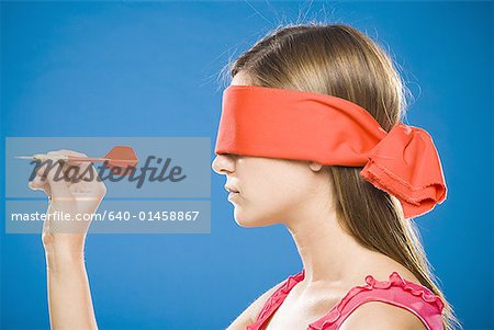 blindfolded woman, Stock image