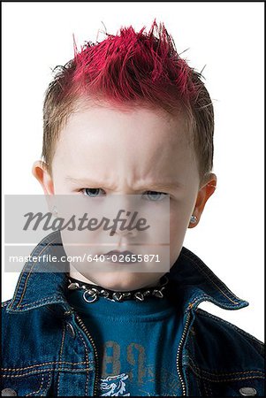 Premium Photo  Portrait of punk rocker with mohawk hairstyle on a