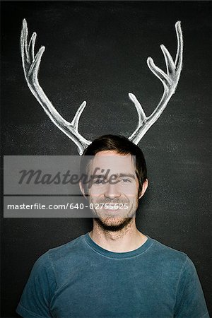 man with antlers