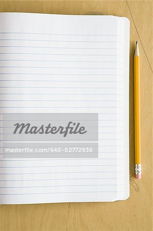 Notebook with eraser