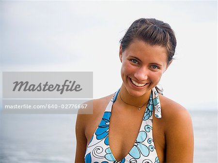 Young woman at the beach.