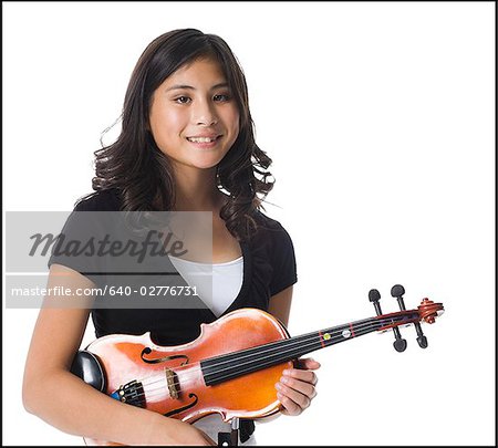 Young woman with a violin.