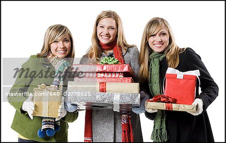 girls with presents