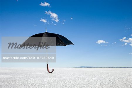 umbrella in the middle of nowhere