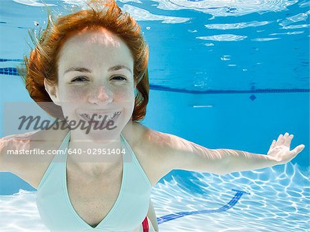 woman underwater