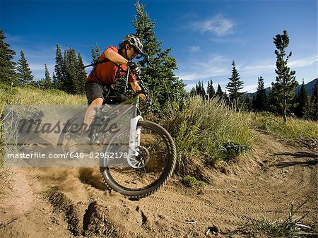 mountain biker on a trail