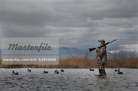 man out hunting